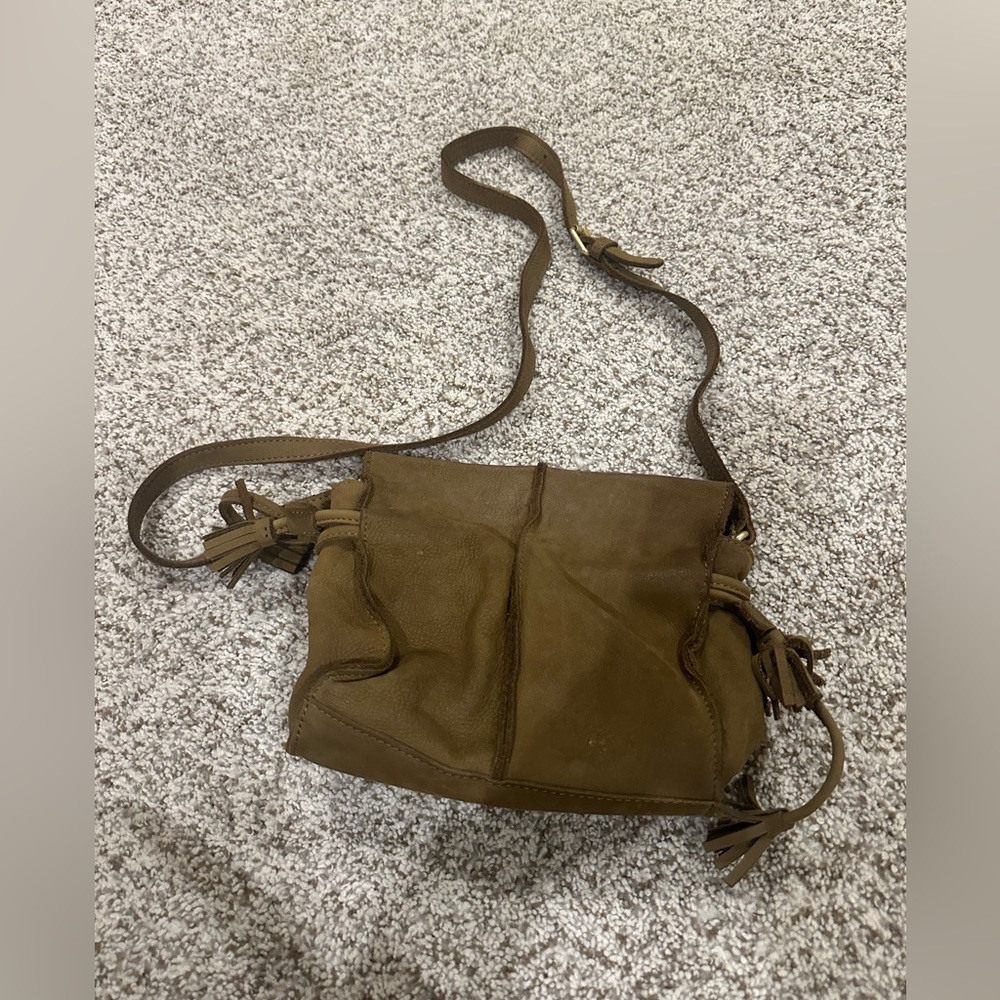 Anthropologie Miss Albright Green Leather Purse